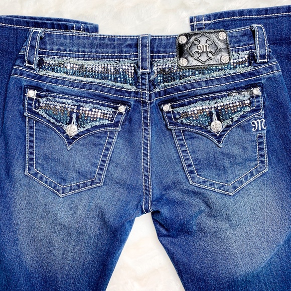 Miss Me Bling Bootcut Women’s Jeans Flap Pocket - Picture 5 of 6
